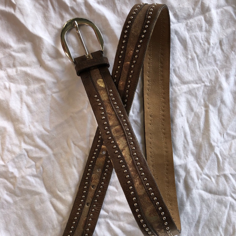 Leather belt made in Italy